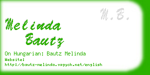 melinda bautz business card